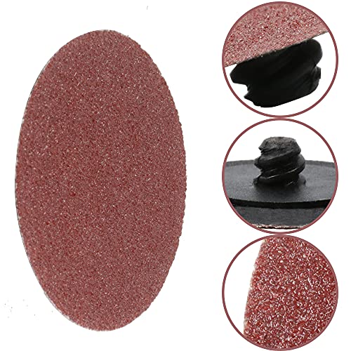 50Pcs Quick Change Discs Set,2 Inch 36 Grit Roll Lock Grinding Discs for Die Grinder Surface,Burr Rust Paint Removal - Thumbnail 4