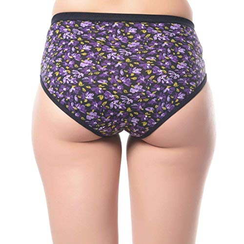 Image of AQUAZZURA Women's Cotton Multicolor Printed Panty | Panties | Bikni (Combo Pack of Three)