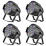 Eyourlife 4pcs Par LED 54x3w LED Lights 162watt RGBW PAR 64 DMX512 Stage Party Show