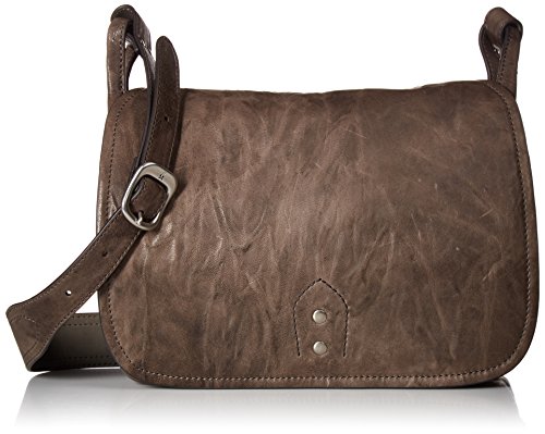 FRYE Women's Veronica Buckle Messenger, charcoal