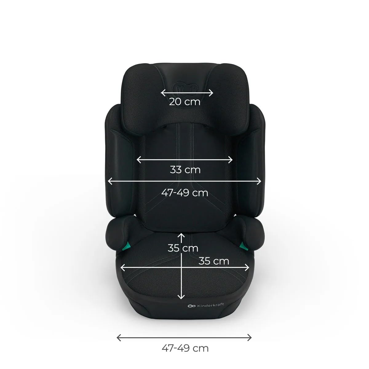 Kinderkraft XPAND 2 PRO i-Size fotelik dziecięcy 100-150 cm, z ISOFIX lub pasem samochodowym, regulacja wysokości i szerokości (DUO EXPAND), zagłówek H-GUARD+, ochrona przed uderzeniem bocznym SPS