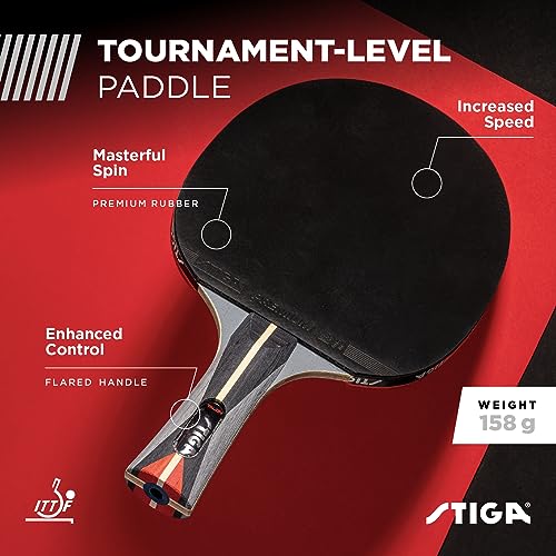 Image of STIGA Ping Pong Paddles - 2mm Tournament-Approved Sponge - Flared Handle for Enhanced Control - Competitive Table Tennis Racket for Family Fun - Multiple Styles & Performance Levels Available