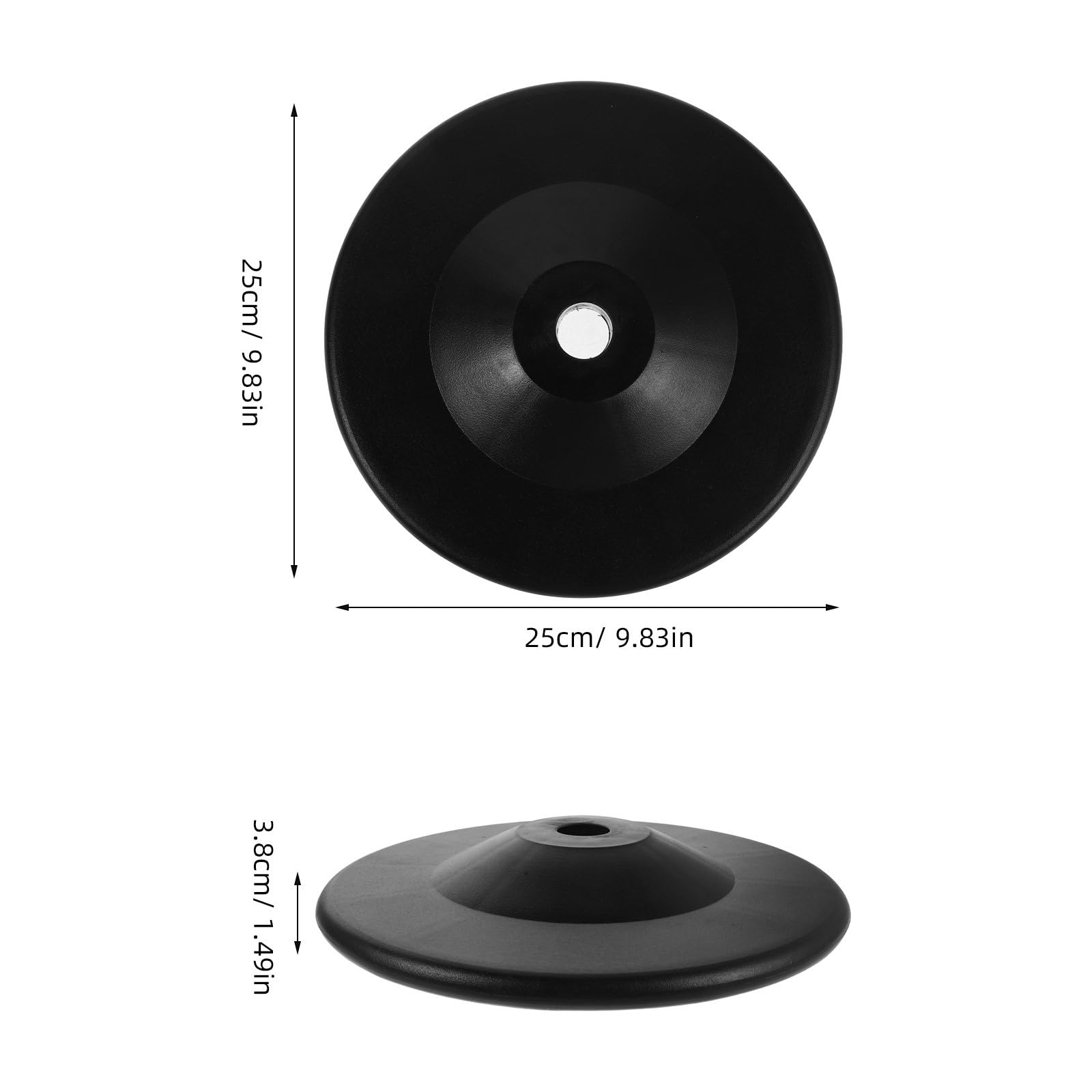 Disque de Support pour Démonte-pneu en Plastique Noir, Trou 25 Mm