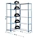 Estantería esquinera metálica sin tornillos Simoncorner de 10 estantes Azul/Blanco Simonrack 1800x900x300 mms - Estantería esquinera- Estantería para oficina - 80 Kgs de capacidad por estante