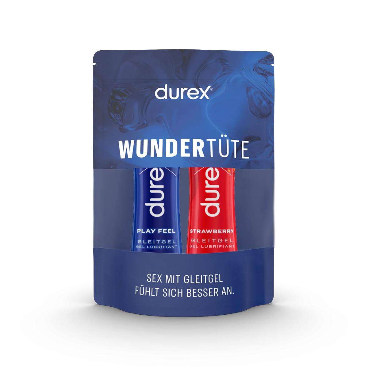 Durex Play Gleitgel Vielseitige Mixpackung für Frauen & Männer - Set mit Gleitmittel auf Wasserbasis für Sex & kondomegeeignet (2 x 50 ml)