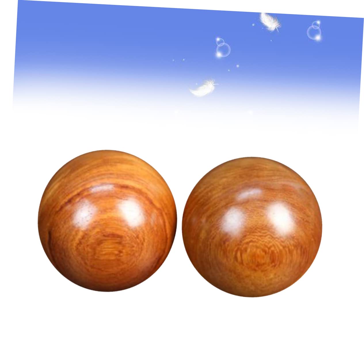TOVINANNA 2pcs Hand Massage Balls Traditional Chinese Ball Hand Balls Fitness Handle Ball Chinese Health Balls Hand Exercise Balls Hand Massage Exercise Chinese Massage Balls Wooden