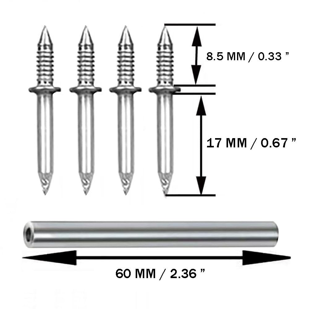 Snapklik.com : 50 Pcs Double-Head Skirting Thread Seamless Nail, Double ...