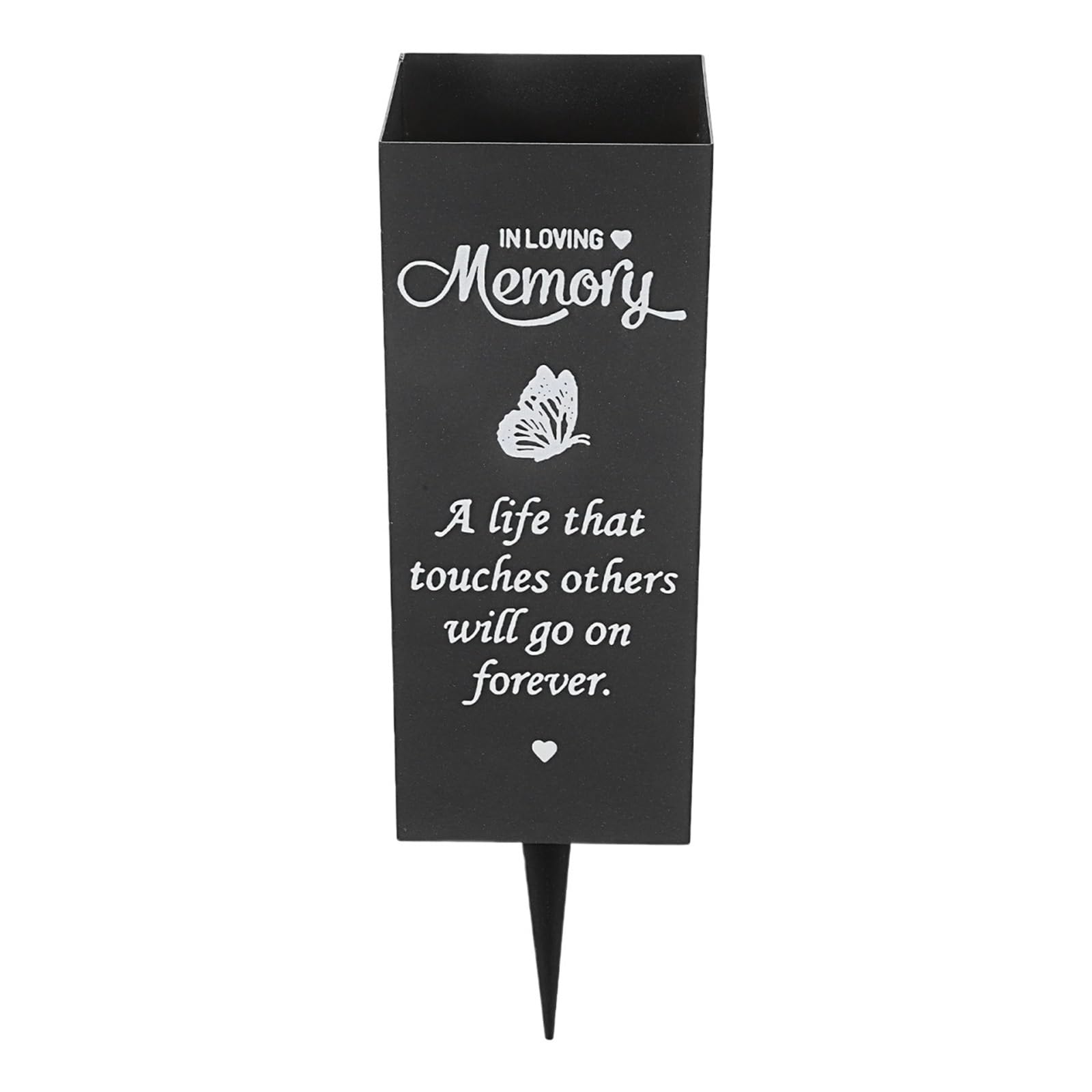 Grave Vase Cemetery Metal Flower Pots Decoration Containers Commemorate Black Holders For mourning