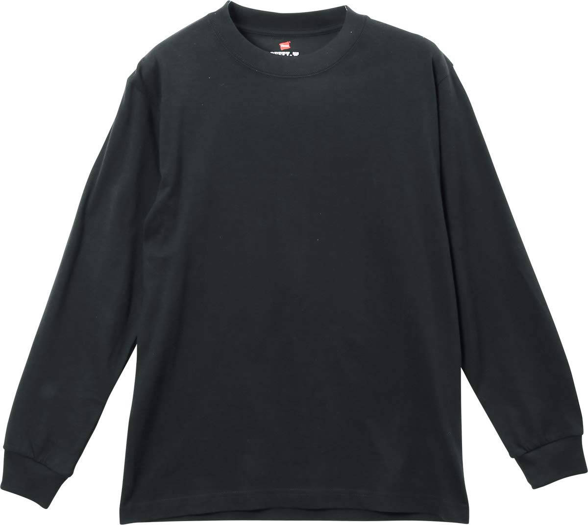 綿ウール丸胴 長袖クルーネック ブラック 51g9Ofr51mL.jpg