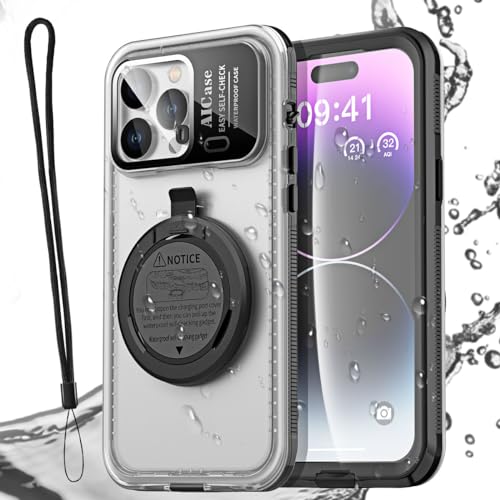 AICase �Z���t�`�F�b�N�h���d�b�P�[�X iPhone 14 Pro Max�p �����^�b�`�X�N���[�� �h�� �h�o �h�� �_�C�r���O�d�b�P�[�X �����X�N���[���v���e�N�^�[ �V�����[�A�o�C�N�A�r�[�`�A�V���m�[�P�����O�p