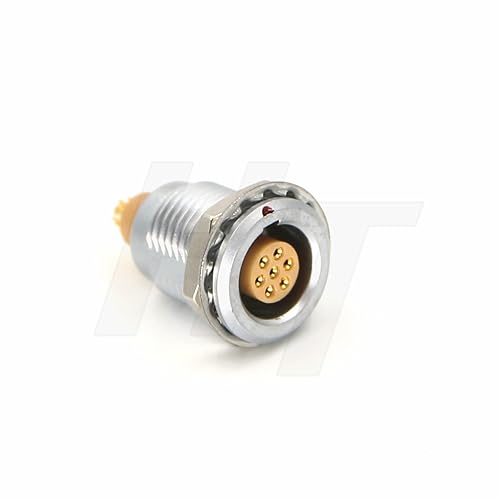 HangTon 0B Circular Push Pull Metal Multipole Conector Panel Montaje Huevo 7 Pin Macho Hembra Contactos (7P, Socket)