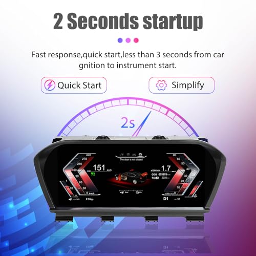 Digitales Armaturenbrett, digitales Aftermarket-Kombiinstrument, digitales Auto-Armaturenbrett für BMW 1er 2er F20 F52 F22 X1 F48 F49 X2 F39 F45 Panel-Tachometer, virtuelles Cockpit-Kombiinstrument