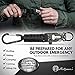 Ultimate 5-in-1 Paracord Keychain with Carabiner for Camping, Fishing, Hunting & Outdoor Emergencies | Multipurpose Survival Tool with Paracord, Emergency Whistle, Flint Rod, Key Ring…