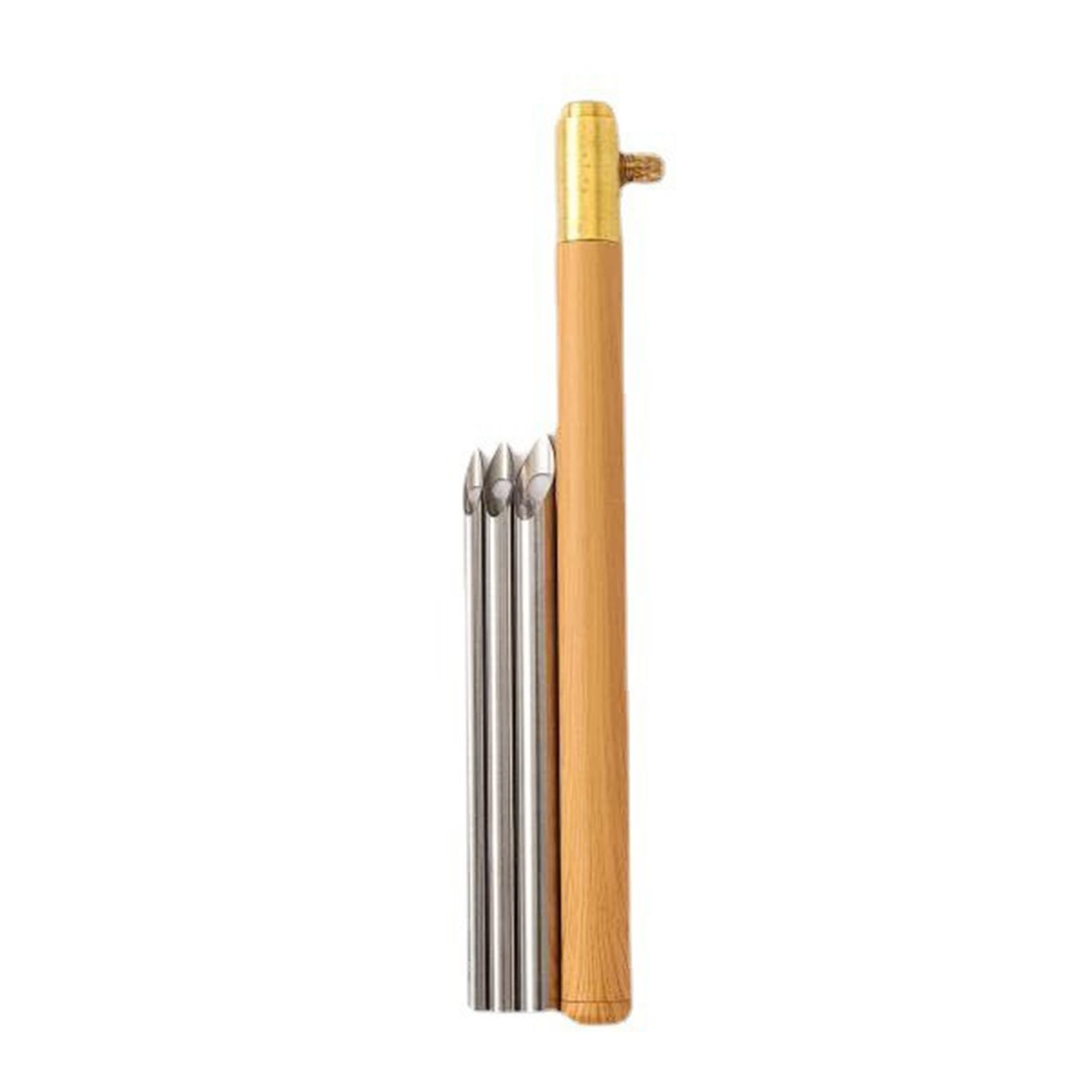 Punching Needle Embroidery Set for Beginner Stitching Craft Wood Handle Embroidery Pen for Embellishment Interchangeable Punching Needle