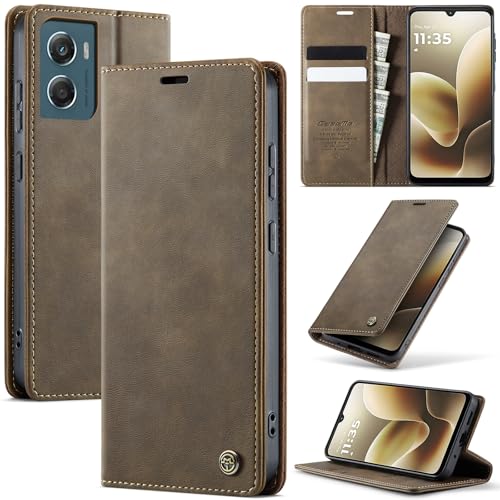 owlhold Coque Motorola Moto G06/G06 Power Housse Antichoc en Cuir PU Premium Fentes Cartes Etui [Blocage du Signal RFID] Pochette de Portefeuille avec Fonction...