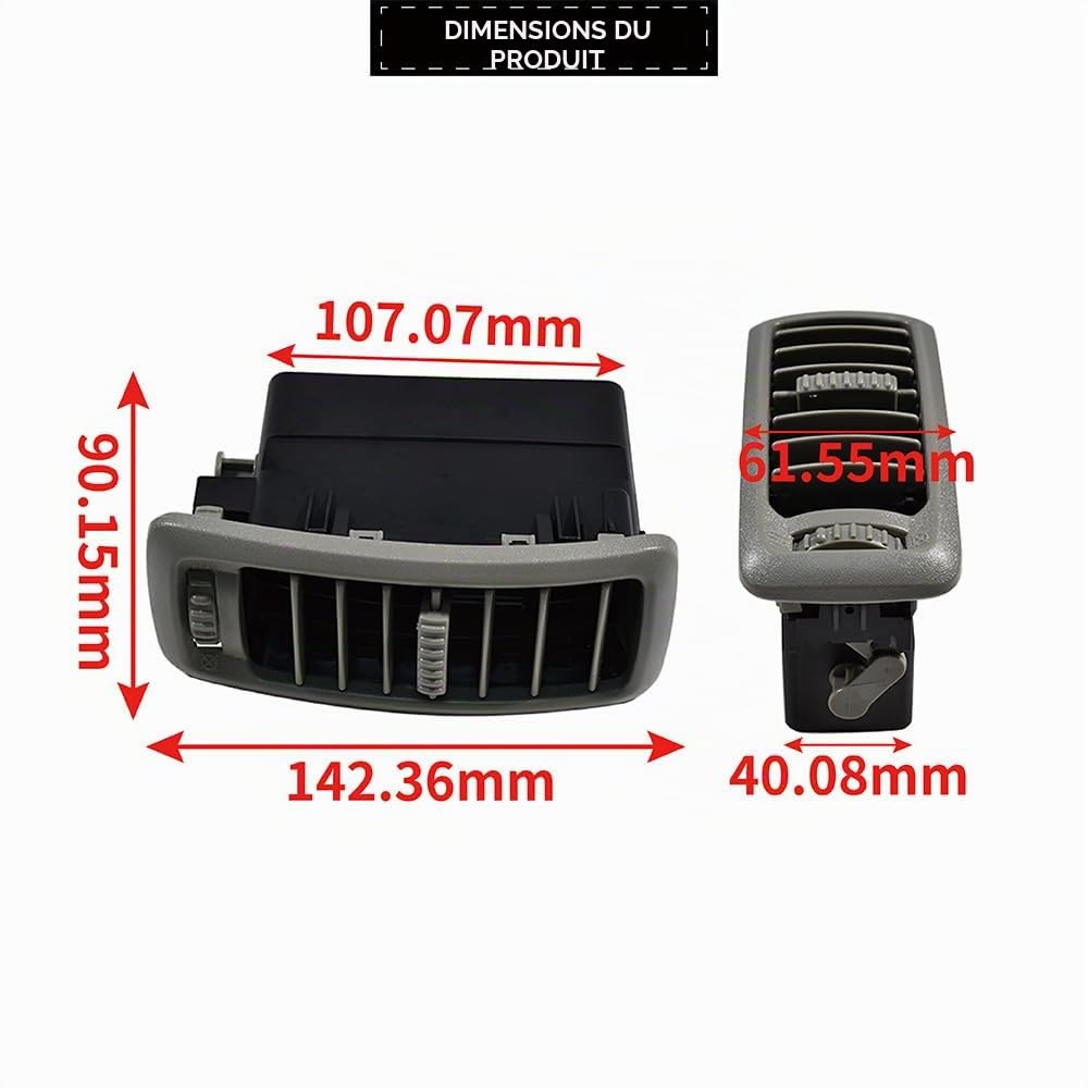 Grilles d'aération Centrale Ventilation Avant Compatible avec Trafic II Vivaro A Primastar 7701054458