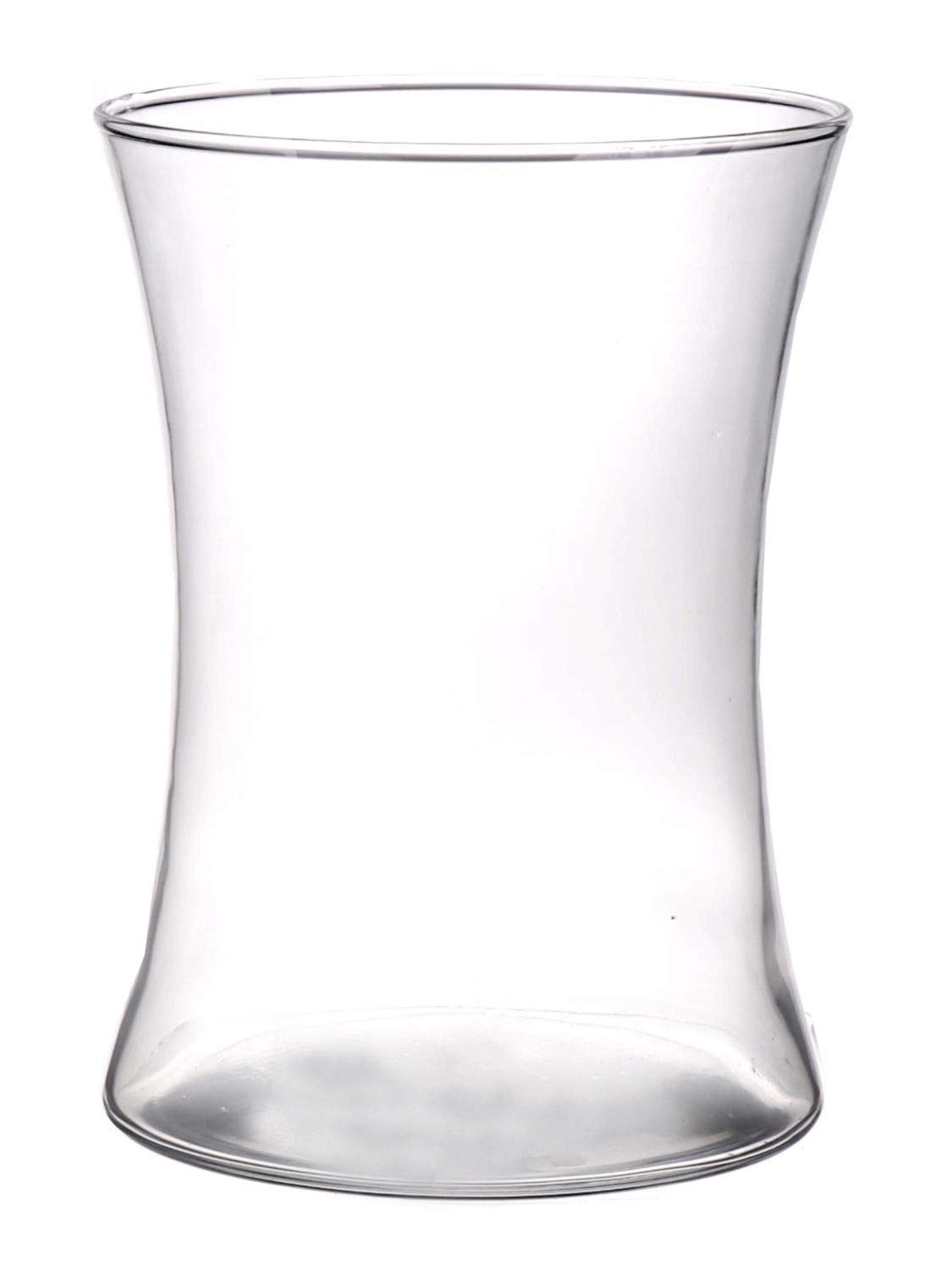 INNA-Glas Liz Air Glass Vase, Transparent, 19 cm, Ø14cm - Decorative Vase - Vase for Flowers