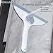 FORIOUS White Bathroom Faucet with White Shower Squeegee