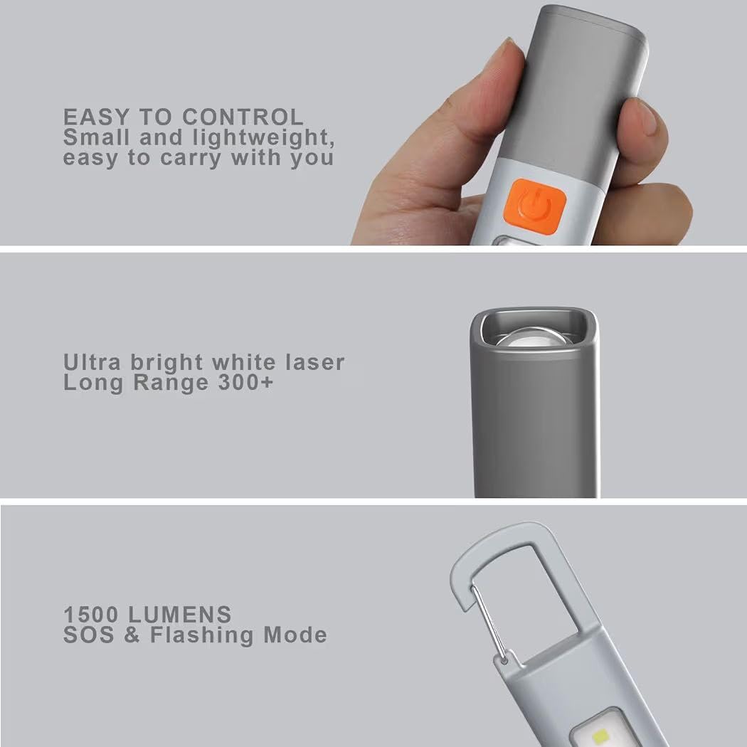 COZIESS 1Pcs, 2-in-1 Flashlight and Lantern, Smiling Shark LED COB Rechargeable Flashlight, Zoomable Handheld Torch with Hook, Adjustable Beam for Camping, Hiking, Emergency, Outdoor, and Home Use 1