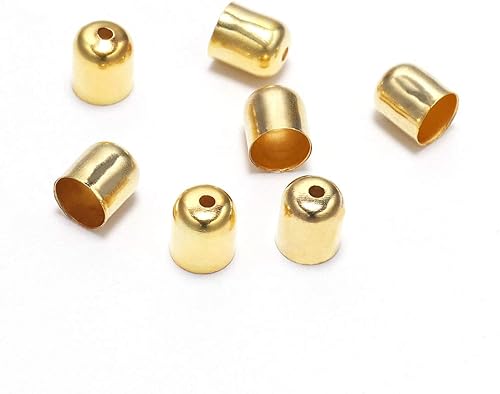 Cordones de cuero borla hebilla extremo extremo tapa 0.157-0.472in fibra de ante engarzados extremo cuentas tapas de metal extremo tapa para joyería