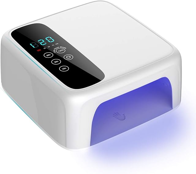 72W UV Led Nail Lamp,BETE LED Nail Lamp Cordless, Wireless UV Lamps for Gel Nails, Rechargeable UV Nail Lamp, Portable UV Light for Nails, Nail Dryer with 4 Timers, Gel Nail Lamp with 15600mAh Battery