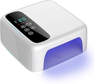 BETE Cordless Led Nail Lamp, Wireless Nail Dryer, 72W Rechargeable Led Nail Light, 36 Beads Portable Gel UV Led Nail Lamp with 4 Timer Setting Sensor and LCD Display, Professional Led Nail Lamp