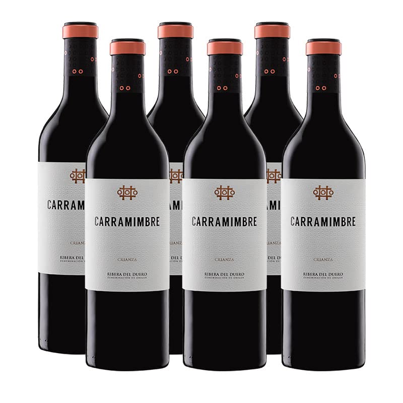 Vino Tinto Carramimbre Crianza de 75 cl - D.O. Ribera del Duero - Bodegas Carramimbre (Pack de 6 botellas)