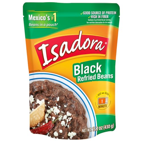 Image of Isadora Refried Beans Pouch Variety Pack, Mexican Food Ready-to-Eat (6-Pk)