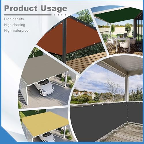 Voile d'ombrage 2.2x2.6 m protection solaire jaune sable pour extérieur