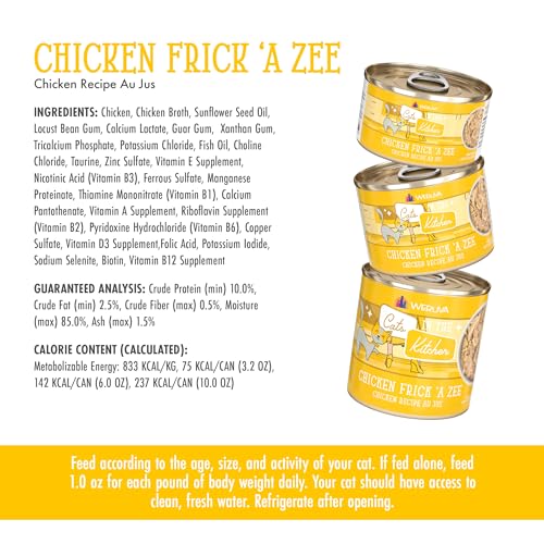 Image of Weruva Cats in the Kitchen, Chicken Frick 'A Zee Wet Cat Food, 10oz Can (Pack of 12)