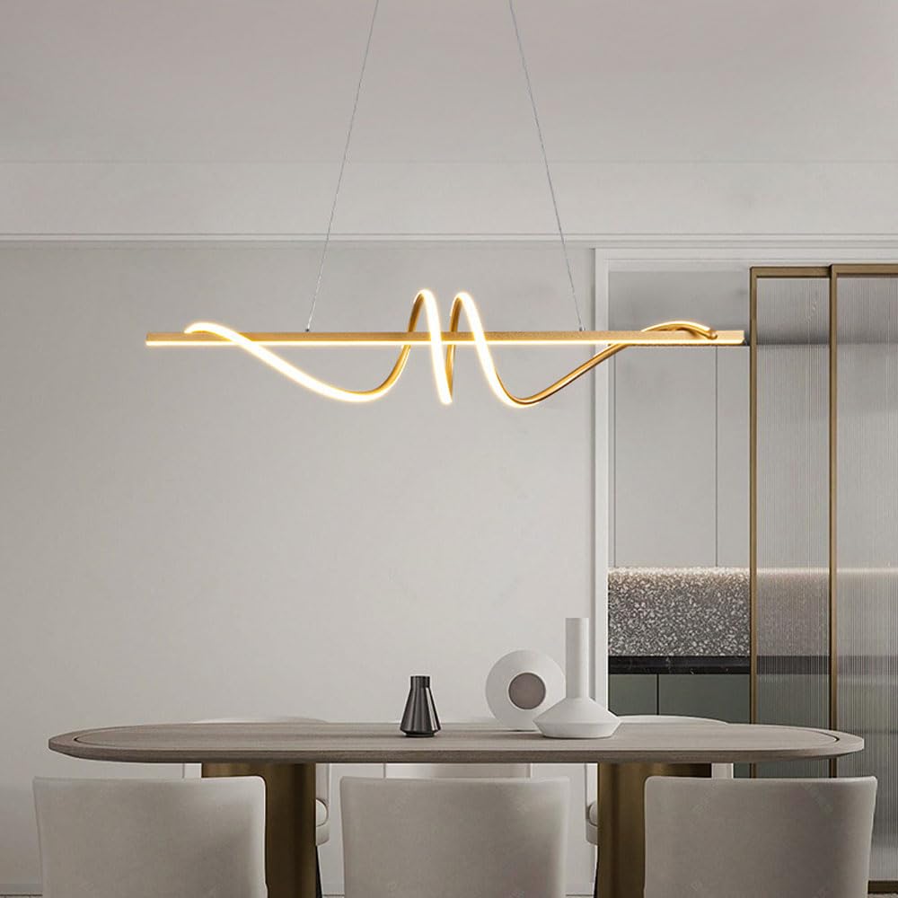 Éclairage à suspension réglable en hauteur LED lustre minimaliste de table cuisine bureau