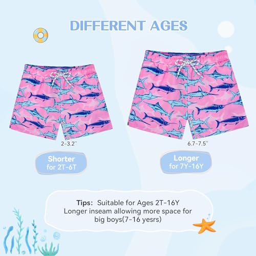 Image of American Trends Boys Swim Trunks Toddler Swim Shorts Bathing Suit Kids Swimsuit Youth Swimwear