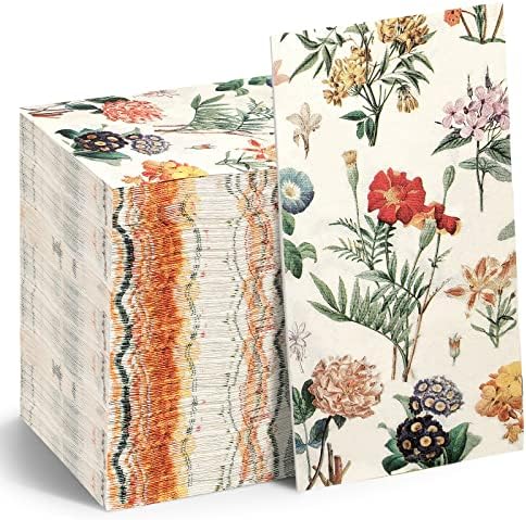 100 Pack Floral Paper Napkins Watercolor Floral Guest Napkins Vintage Wild Flower Disposable Hand Towels Flower Decorative Paper Guest for Bathroom Wedding Birthday Party Baby Shower 100 Pack Floral Paper Napkins Watercolor Floral Guest Napkins Vintage Wild Flower Disposable Hand Towels Flower Decorative Paper Guest for Bathroom Wedding Birthday Party Baby Shower