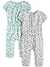 Simple Joys by Carter's Baby Girl Lot de 2 combinaisons ,Blue Hearts/Gray,12 Months