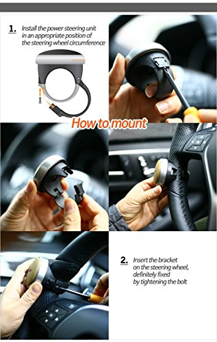 Gotoshop Mini Power Handle Steering Wheel Spinner Knob For All Car (Gray) #TOP3