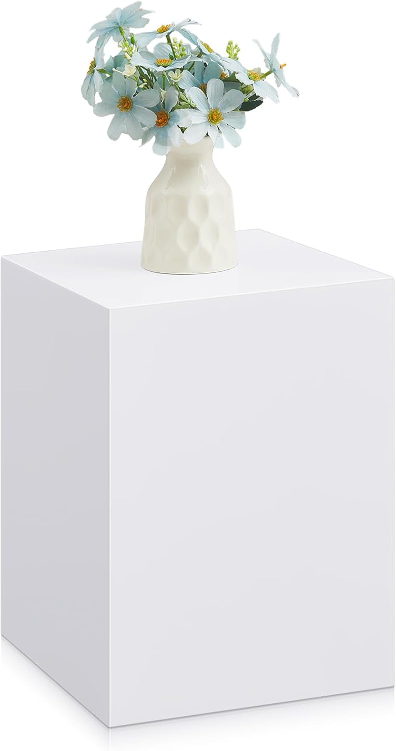 Mannequin Display Pedestal Stands Bridal Shop Plinth Raiser Stand Party Event Decor Platform Base Tables for Model Comic-con Clothing Store Boutiques(11.81x15.75in,Square,White) 11.81x15.75in Square White