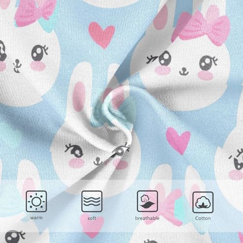 Joisal Cute Rabbits Cartoon Blue Toddler Girls Underwear 2t Cotton Panties Little Girl Designer Briefs Kids Undies3