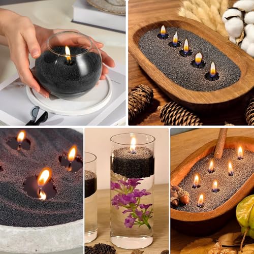 Cera de vela de arena con 20 mechas de alta calidad para centros de mesa elegantes 4