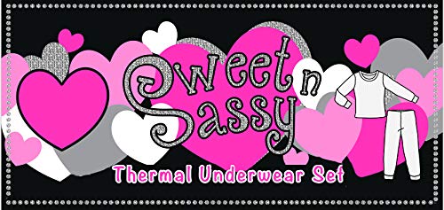 Sweet & Sassy Girls' Thermal Underwear - 4 Piece Waffle Knit Top And Long Johns thumb #7