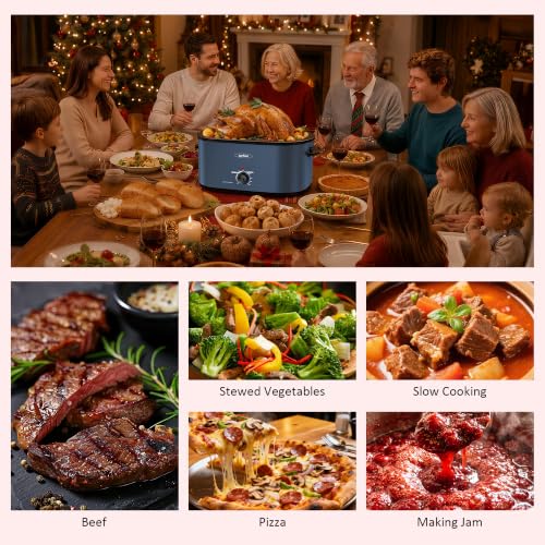 Image of Sunvivi 30QT Roaster Oven for Large Whole Turkey, Countertop Roaster Cooker