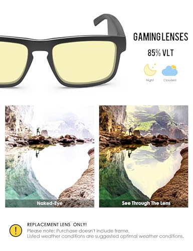 Image of BLAZERBUCK Polycarbonate Replacement Lenses for BOSE Tenor BMD0010 Sunglasses - Gaming Lenses