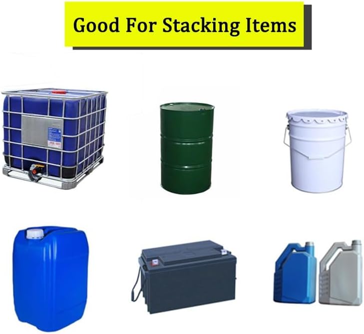 Industrial Spill Containment Platform, Stackable 1/2 Drum Sump Pallet with Drain, Modular Paint Bucket Safety Tray, Detachable Grating, Yellow (72x72x15.5cm)