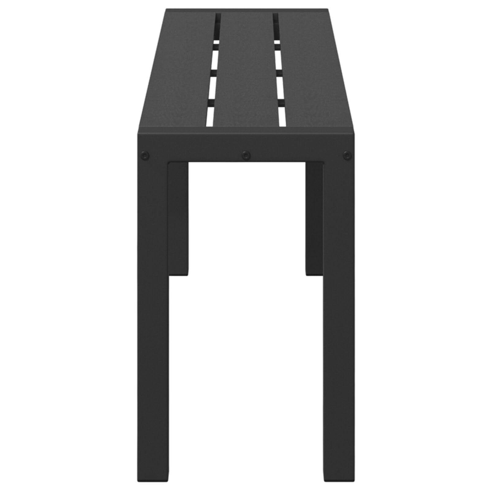 vidaXL Banco de jardín Negro 100 x 28 x 45cm Acero, Banco metálico Rectangular para jardín y terraza, mobiliario Exterior Moderno y Duradero, decoración Funcional para Patio