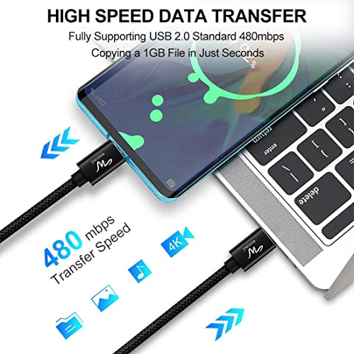 Image of Wayona USB C to USB C 65W 6FT /2M Long Fast Charging Cable Compatible with iPhone 17,17Air, Pro, Pro Max,iPhone 16,15 Series,Samsung Galaxy S25 Ultra,S24,Fold,Flip,Laptops & Macbook (2M, Black)