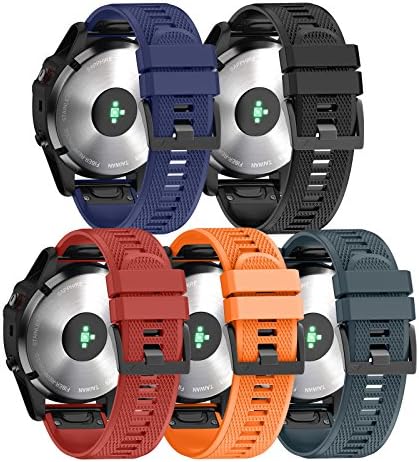 NotoCity Fenix 5 Band 22mm Width Soft Silicone Watch Strap Fenix 5/Fenix 5 Plus/Fenix 6/Fenix 6 Pro/Fenix 7/Forerunner 935/Approach S60/Quatix 5 (black)