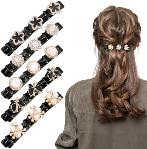Amazon.com: Braided Hair Clips For Women - Sparkling Crystal Stone Hair