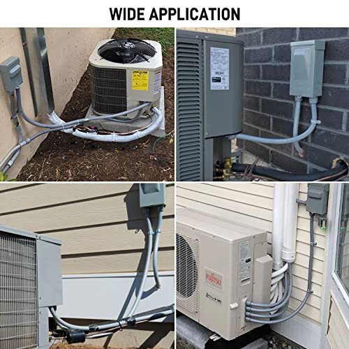 Dwale Liquid-Tight Conduit And Connector Kit,Flexible Non Metallic Liquid Tight Electrical Conduit,3/4Inch 25Ft Electrical Conduit Kit,With 5 Straight And 3 Angle Fittings Included,3/4 In. Dia #TOP5