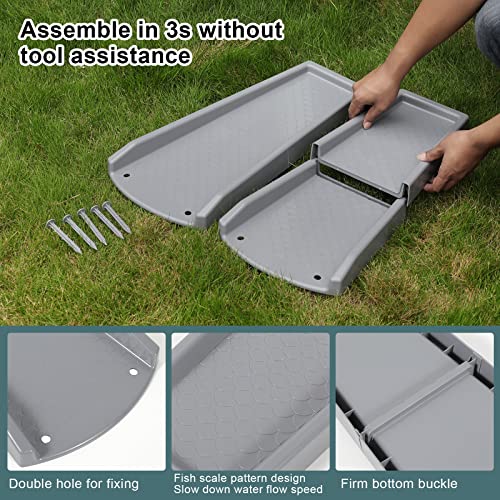 plusgutter Rain Gutter Downspout Splash Block, Gutter Downspout