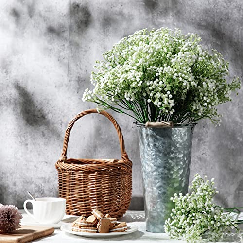 Crowye 48 Pcs Babys Breath Artificial Flowers 23.6 Inch Artificial Baby Breath Gypsophila Flowers Bulk White Bouquets Faux Babys Breath For Wedding Fake Floral Diy Arrangement Home Garden Decoration #TOP3