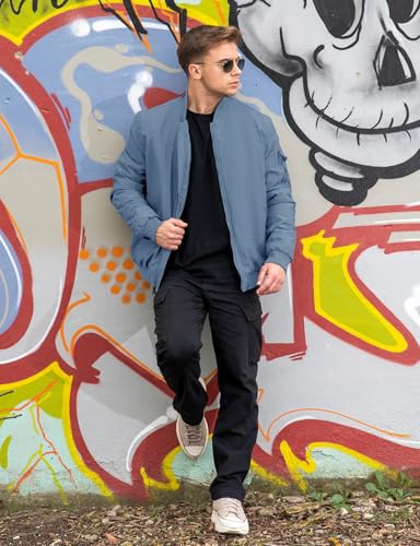 Image of TBMPOY Men's Winter Bomber Jacket Fall Casual Windbreaker Softshell Jackets